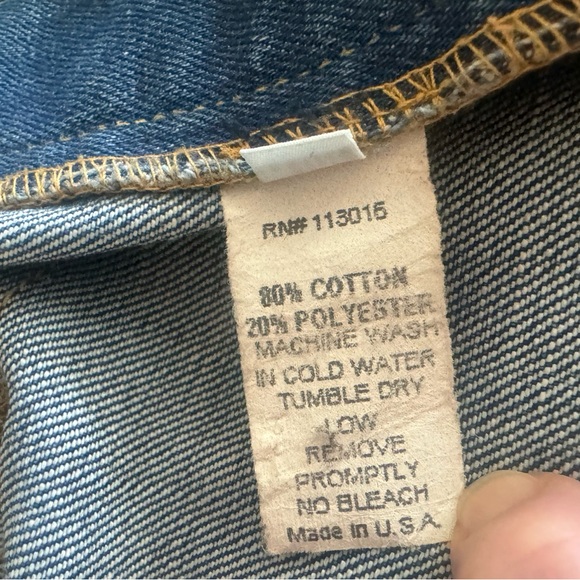 Carbon Vintage Button Front Long Sleeve Denim Jean Jacket Women’s Size P GUC - Picture 7 of 16